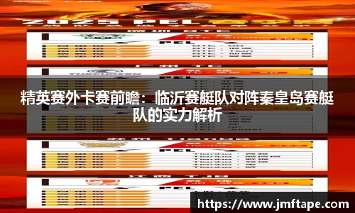 精英赛外卡赛前瞻：临沂赛艇队对阵秦皇岛赛艇队的实力解析